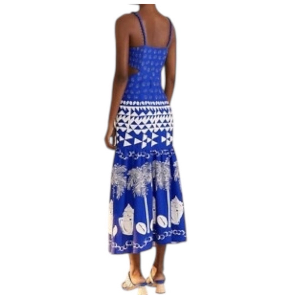 FARM Rio Blue and White Tropical Maxi Dress - Picture 3 of 4
